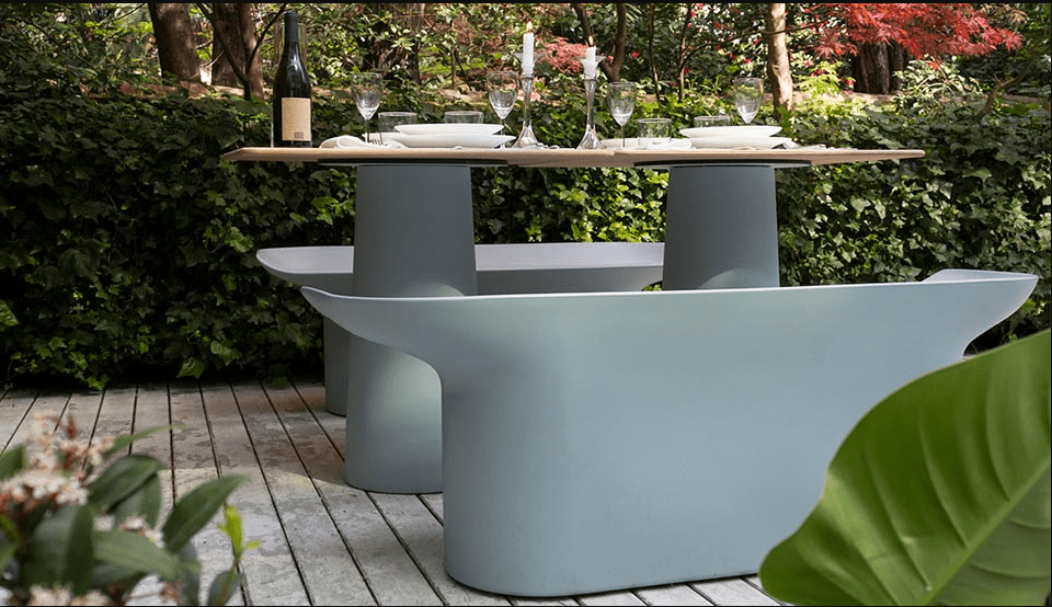 Luba Garden Bench by Serralunga Furniture Benches